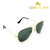 Louis Geneve Golden Frame Finish with Green Lens Aviator Sunglasses-DRLG-SM-2-G-Green0