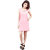 Klick2Style Pink Plain A Line Dress For Women