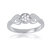 Shiyara Jewells Sterling Silver Twin Promise Ring With CZ Stones For Women(FR00078)
