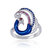 Shiyara Jewells Sterling Silver Poser Peacock Ring With CZ Stones For Women(FR00079)