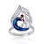 Shiyara Jewells Sterling Silver Dancing Peacock Ring With CZ Stones For Women(FR00081)
