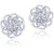 Shiyara Jewells Sterling Silver Bling Bloom Earrings With CZ Stones For Women(ER00716)