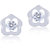 Shiyara Jewells Sterling Silver Twist Stud Earrings With CZ Stones For Women(ER00720)