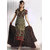 Praakritik -100% Cotton Salwar Kurta Dress Material -Green Print/Red Kairis