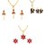 Archi Collection Combo of Gold Plated 3 CZ Pendant Sets