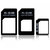 Gadget Hero's 3 Types Of SIM Card Adapters Kit Nano - cro - Standard For Phones  Tablets Black