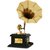 Mini GRAMOPHONE IN COMBINATION OF BRASS AND WOOD