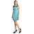Klick2Style Turquoise Plain A Line Dress For Women