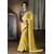 Meia Yellow Satin Lace Saree With Blouse
