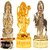 Gold Plated Ganesh Hanuman and Shri Krishna Idols - 2.9 Inches