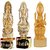 Gold Plated Ganesh Laxmi Saraswati Idols - 2.9 Inches