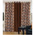 Jbg Home Store Brown,White Polyester Door Eyelet Stitch Curtain Feet (Combo Of 3)