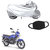 Combo of Bike Body cover for Bajaj Platina and a Pollution Mask