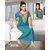 Womens Nightwear Gown Blue 187C Daily Bedroom Maxi Lounge wear Embroidered Nightie