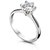 RM Jewellers CZ 92.5 Sterling Silver American Diamond Solitaire Ring For Women