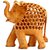 ShopOJ Carved Wooden Elephant With Jaali Pattern