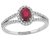 RM Jewellers CZ 92.5 Sterling Silver American Diamond Stylish Ruby Ring For Women