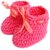 Crochet Baby Booties Handmade Pink (6 - 12 Months)