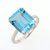 RM Jewellers CZ 92.5 Sterling Silver American Diamond Lovely Princess Cut Ring For Women