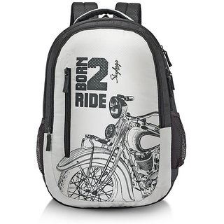 Buy Skybags White pixel Extra 02 Best For School College Backpack