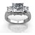 RM Jewellers CZ 92.5 Sterling Silver American Diamond Fashionable Ring For Women