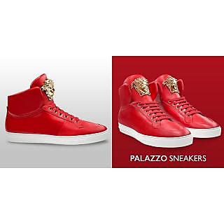 mens red versace shoes
