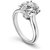 RM Jewellers CZ 92.5 Sterling Silver American Diamond Glorious Solitaire Ring For Women