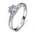 RM Jewellers CZ 92.5 Sterling Silver American Diamond Stylish Lovely Ring For Women