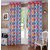 Lushomes Square Printed Cotton Curtains with 8 Eyelets  Plain Tiebacks for Door (Single Pc)