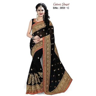Shopclues sarees party hotsell wear embroidery