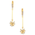 Earring Alloy American Diamond Gold Plated Drop
