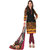 Drapes Black Cotton Block Print Salwar Suit Dress Material (Unstitched)