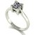 RM Jewellers CZ 92.5 Sterling Silver American Diamond Princess Cut Stylish Ring For Women