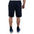 Surly MenS Navy Blue Plain Buffel Polyester Shorts
