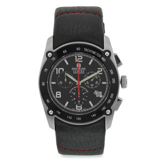 Swiss Military MenS Chronograph Swiss Movement Leather Watch