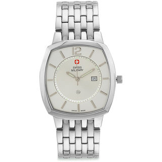 Swiss Military Unisex Stainless Steel Swiss Movement Date Watch