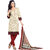 Drapes Beige Cotton Block Print Salwar Suit Dress Material (Unstitched)