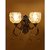 Aesthetichs Elite Chrome Finished Wall Light with Two Lamp Shades and Crystals