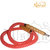 Hookah Pipe Red Transparent With Wooden Tip