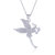 Shiyara Jewells Sterling Silver Dancing Angel Wing Pendant With CZ Stones For Women(PS00102C)