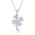 Shiyara Jewells Sterling Silver Clover Blossom Pendant With CZ Stones For Women(PS00121C)