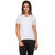 Oleva Maroon Polyester V-Neck Half Sleeve Tshirts For Women
