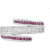 Allure 925 Sterling Silver Pink Tourmaline and Cubic Zirconia Band Ring