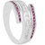 Allure 925 Sterling Silver Pink Tourmaline and Cubic Zirconia Band Ring