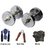 RMC  adjustable Steel Dumbell (4 kg steel plates +1 pair dumbel rod + free gloves +free skiping rope + 1 pc hand grip)