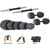 RMC  Adjustable RUBBER Dumbell (4 kg Rubber plates +1 pair dumbel rod + free gloves +free skiping rope + 1 pc hand grip)