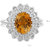 Allure 925 Sterling Silver Citrine and Cubic Zirconia studded Ring
