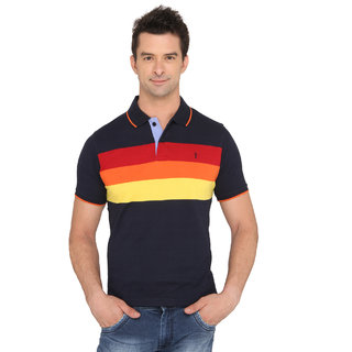 Donear NXG Blue Colour Striped T-Shirt