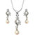 Nisa Pearls White Coloured Silver Plated Necklace (Design 2)