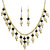 Nisa Pearls Black Coloured Silver Plated Necklace